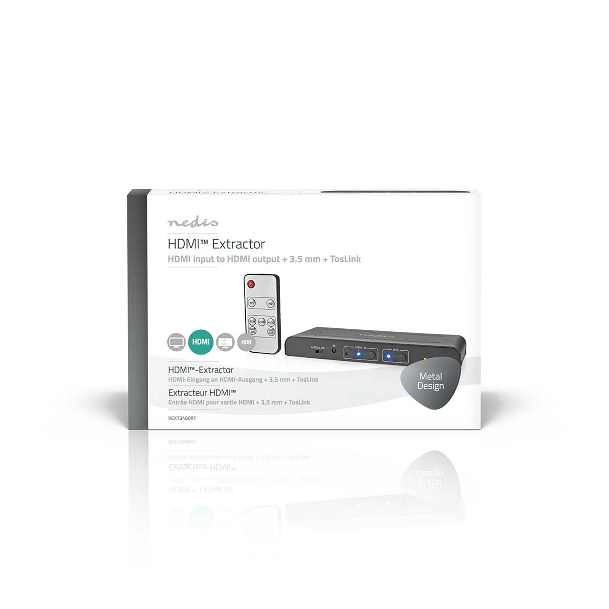 HDMI™-Extractor 2x HDMI™ Input - TosLink Female / 1x 3.5 mm / 1x HDMI™ Output / 2x RCA - Maximale resolutie: 4K@60Hz - Image 8