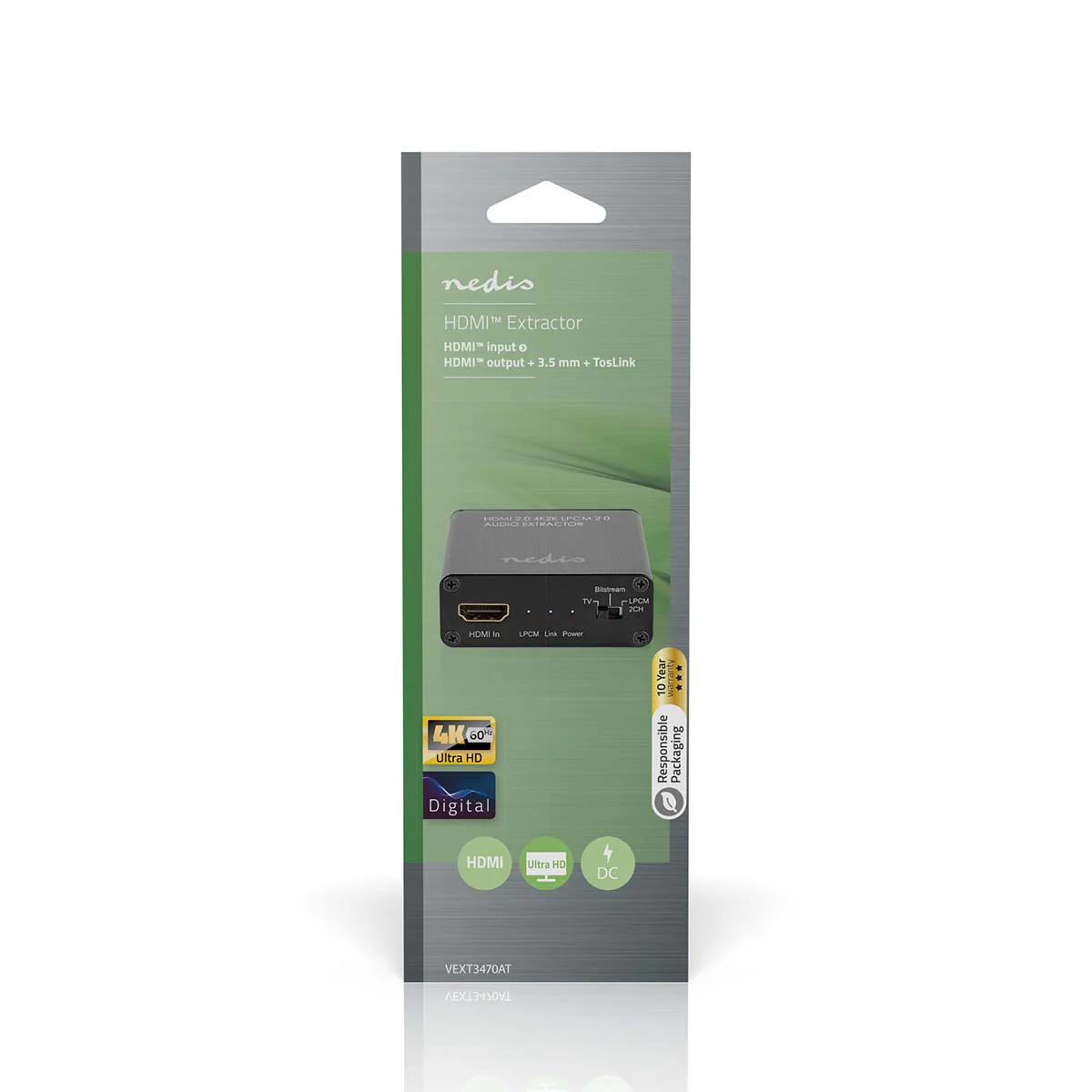 HDMI™-Extractor HDMI™ Input - TosLink Female / 1x 3.5 mm / 1x HDMI™ Output - Maximale resolutie: 4K@60Hz - Image 6