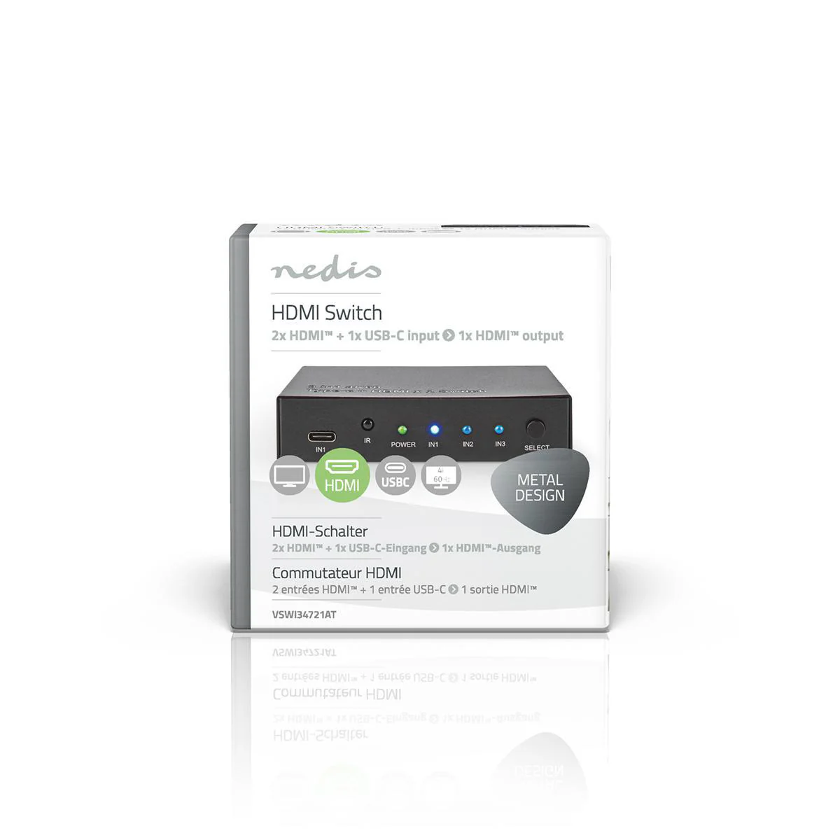 HDMI™-Switch 3 poort(en) - 1x USB-C™ / 2x HDMI™ Input - 1x HDMI™ Output - Image 6