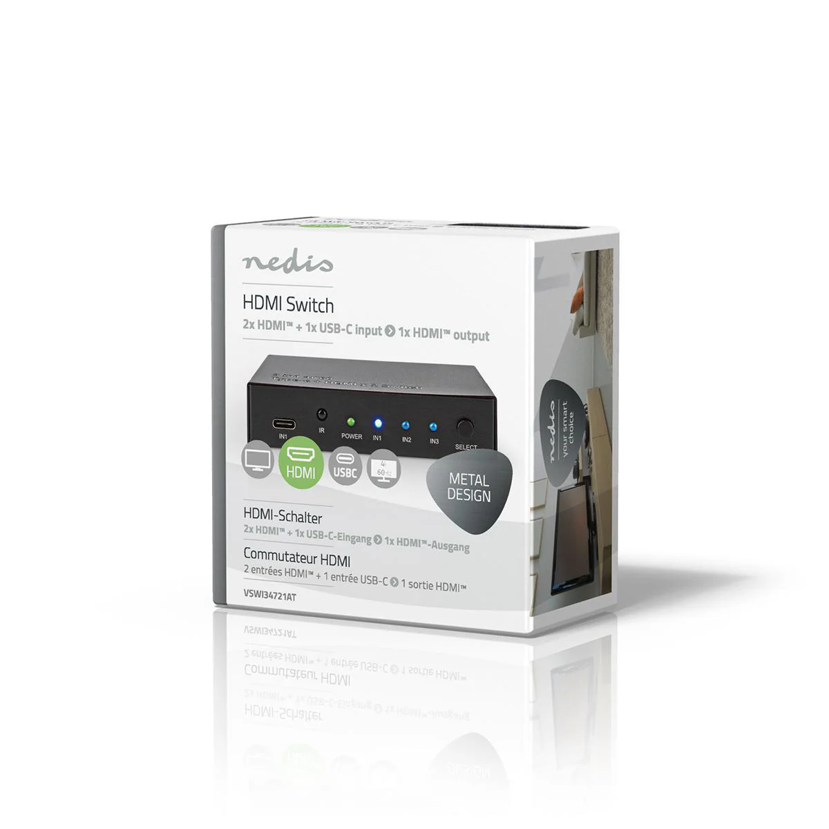 HDMI™-Switch 3 poort(en) - 1x USB-C™ / 2x HDMI™ Input - 1x HDMI™ Output - Image 7