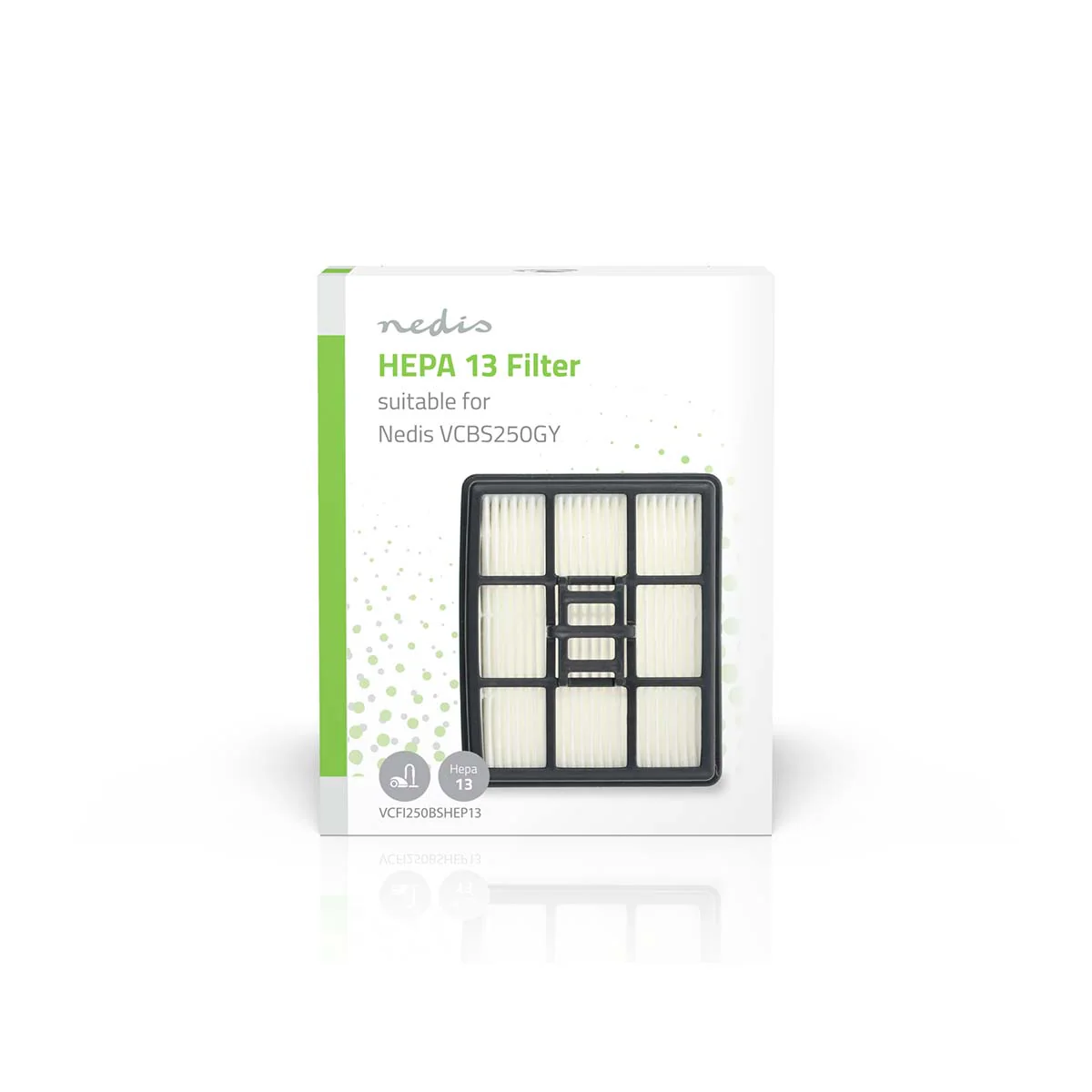 HEPA-Vervangingsfilter Vervanging voor: Nedis® - Wit / Zwart - Image 2