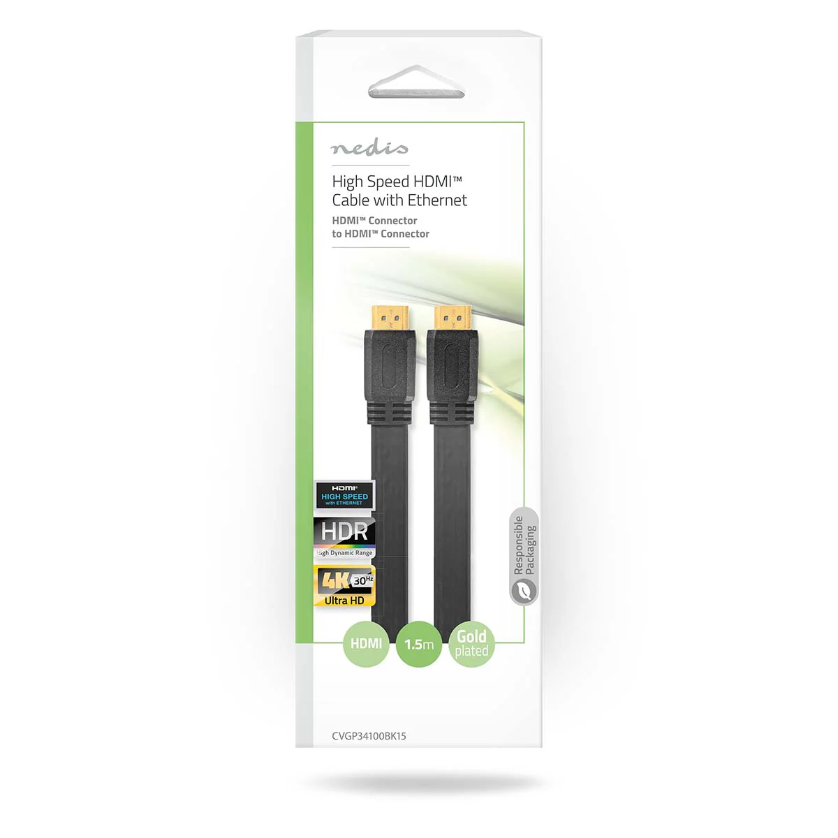 High Speed HDMI™-Kabel met Ethernet HDMI™ Connector - HDMI™ Connector - 4K@30Hz - Image 3