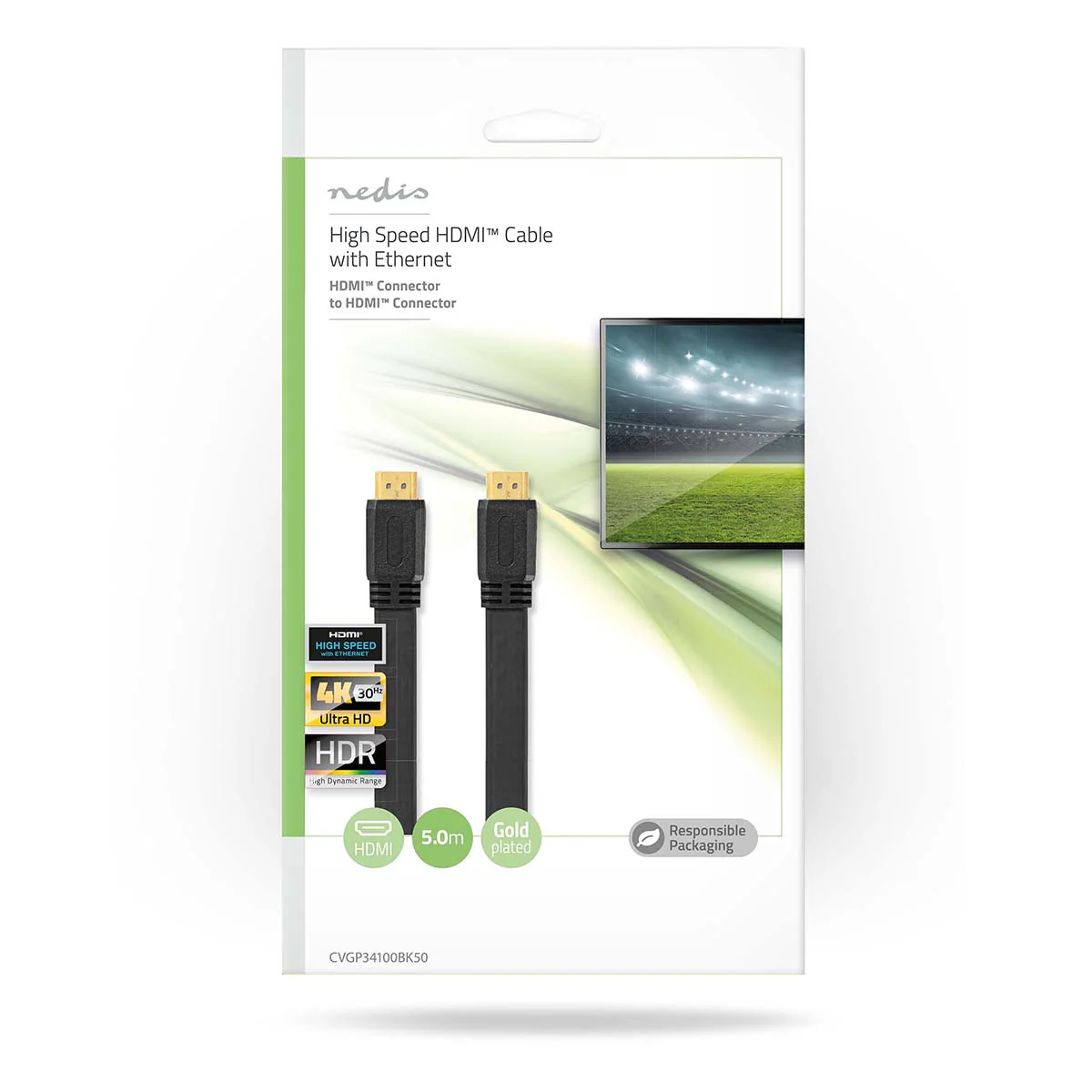 High Speed HDMI™-Kabel met Ethernet HDMI™ Connector - HDMI™ Connector - 4K@30Hz - Image 5