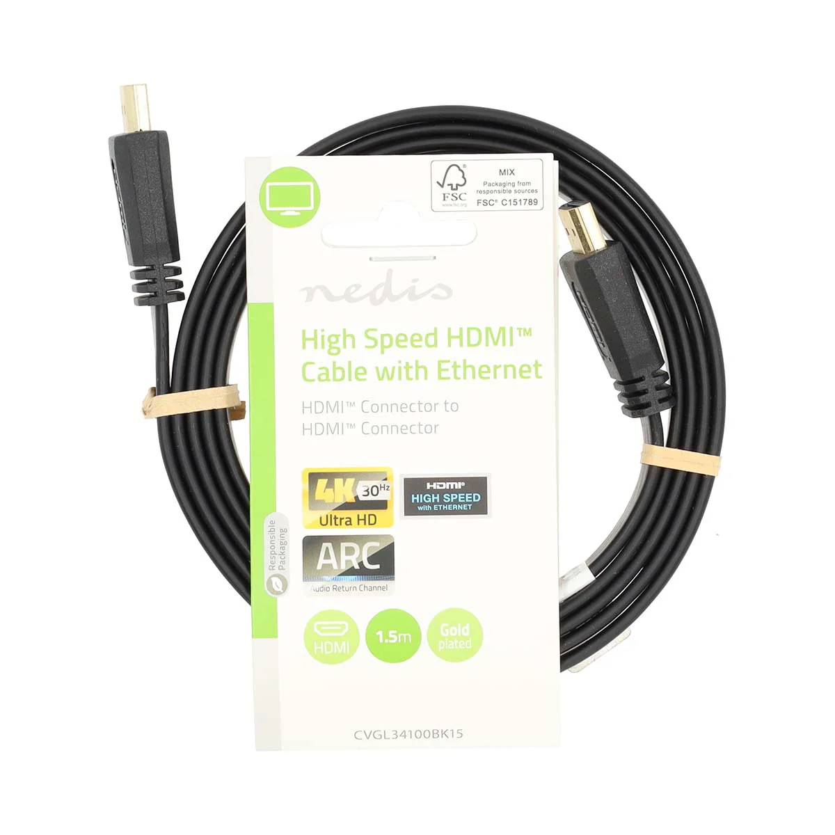 High Speed HDMI™-Kabel met Ethernet HDMI™ Connector - HDMI™ Connector - 4K@30Hz - Image 3