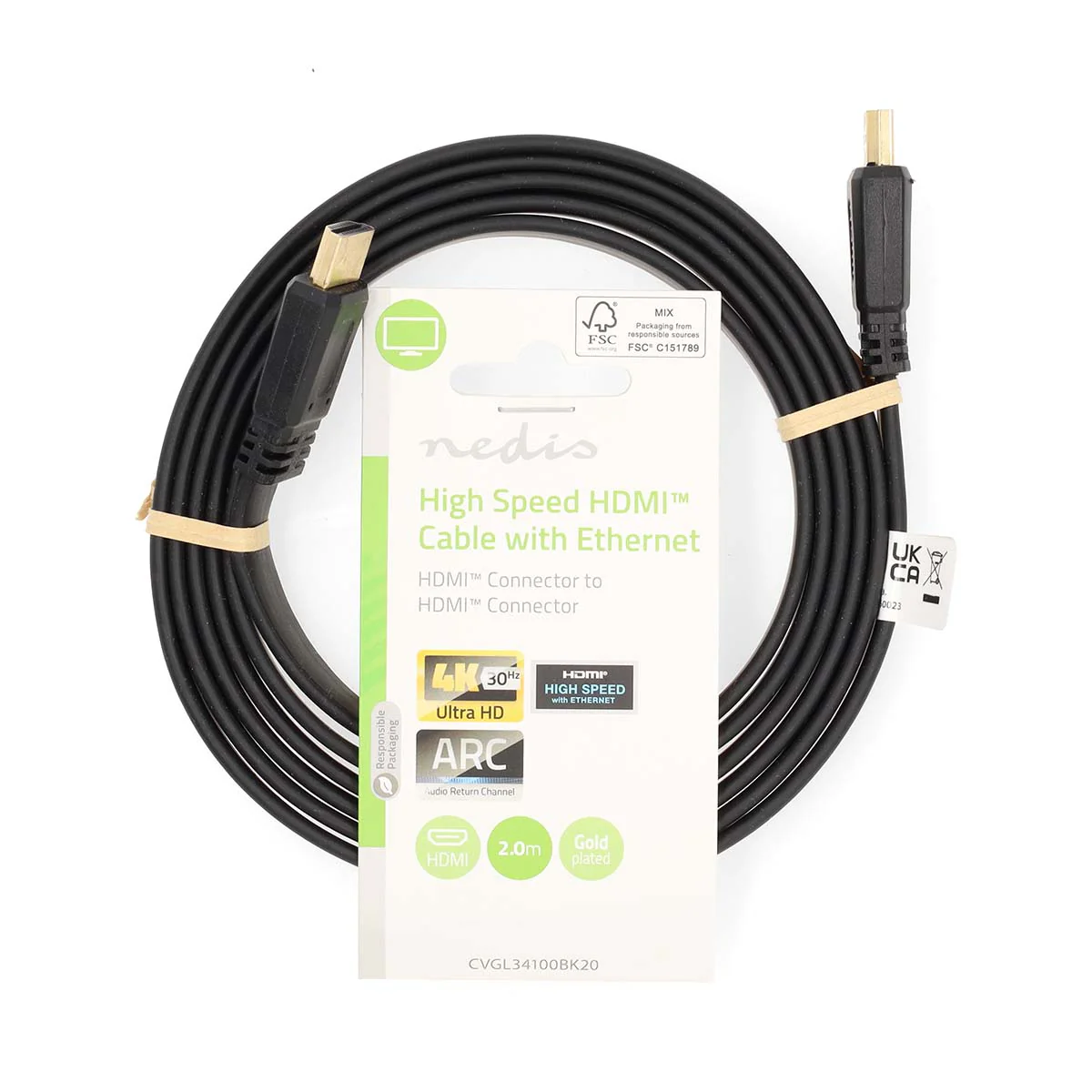 High Speed HDMI™-Kabel met Ethernet HDMI™ Connector - HDMI™ Connector - 4K@30Hz - Image 5