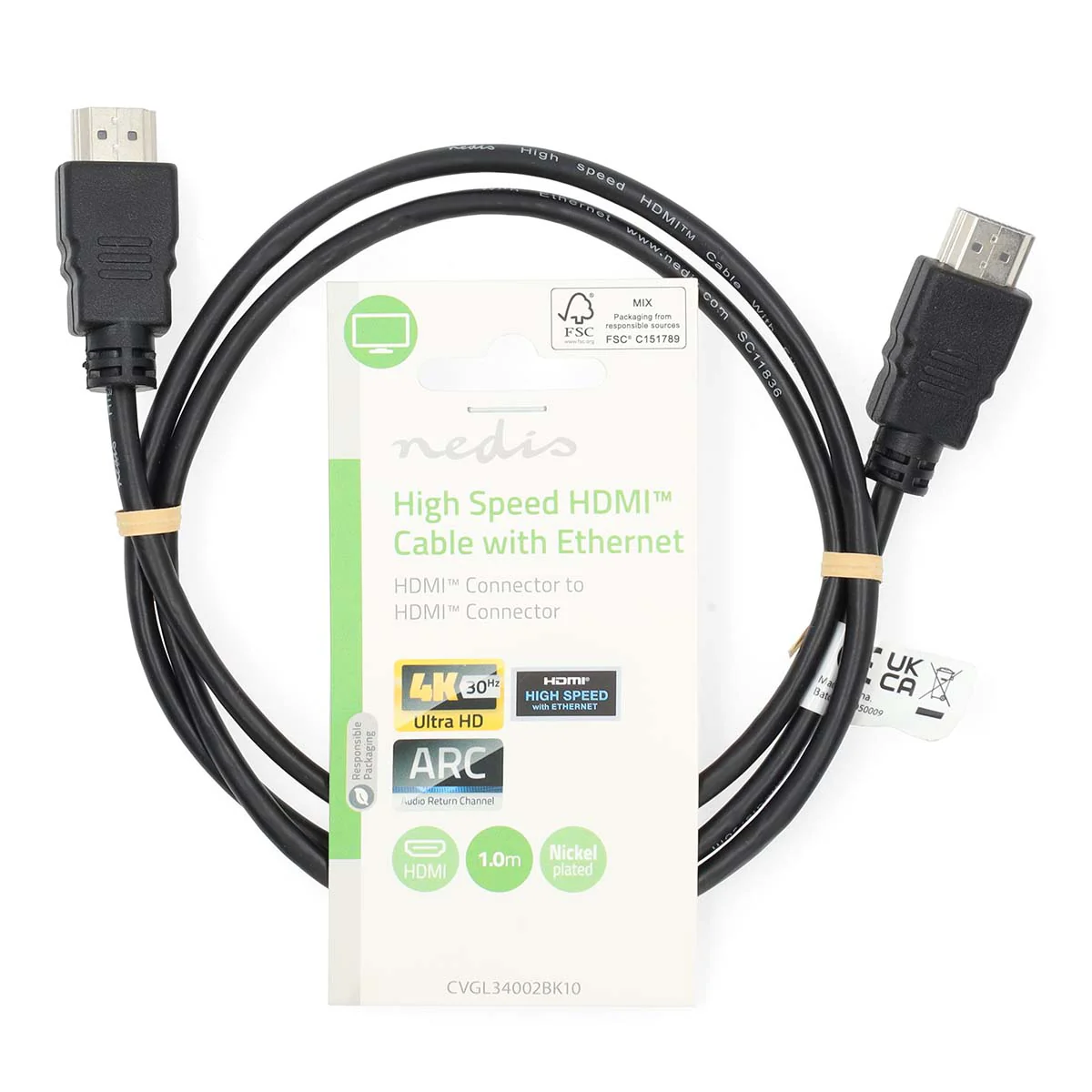 High Speed HDMI™-Kabel met Ethernet HDMI™ Connector - HDMI™ Connector - 4K@30Hz - Image 3