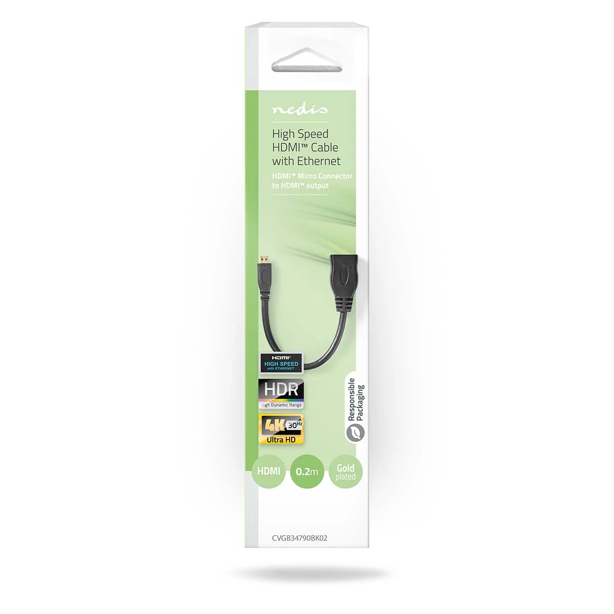 High Speed HDMI™-Kabel met Ethernet HDMI™ Micro-Connector - HDMI™ Output - 4K@30Hz - Image 5