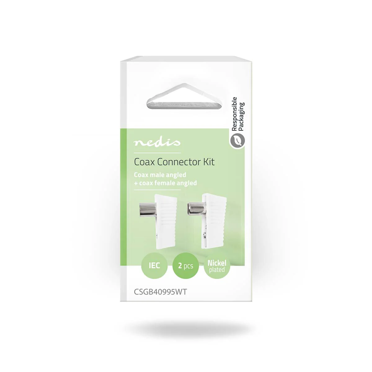 IEC (Coax) Connector Gehoekt - Female / Male - Vernikkeld - Image 4