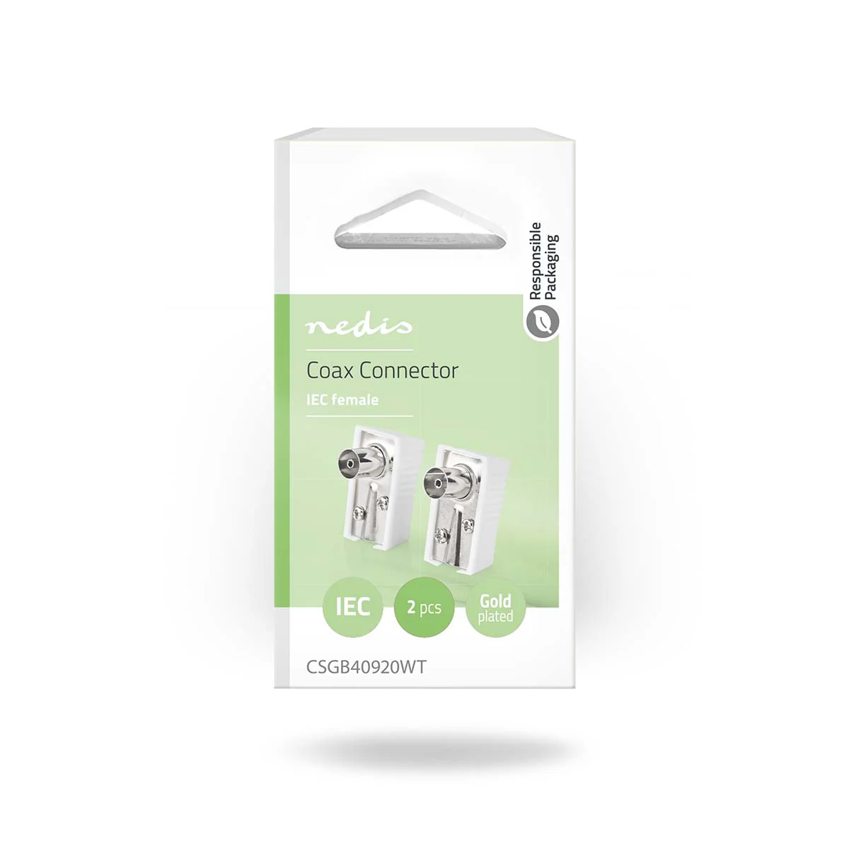 IEC (Coax) Connector Gehoekt - Female - Vernikkeld - Image 5