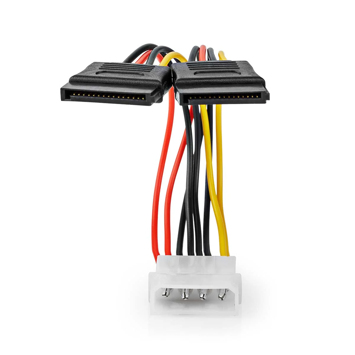 Interne Voedingskabel Molex Male - 2x SATA 15-Pins Female - Verguld - Image 3