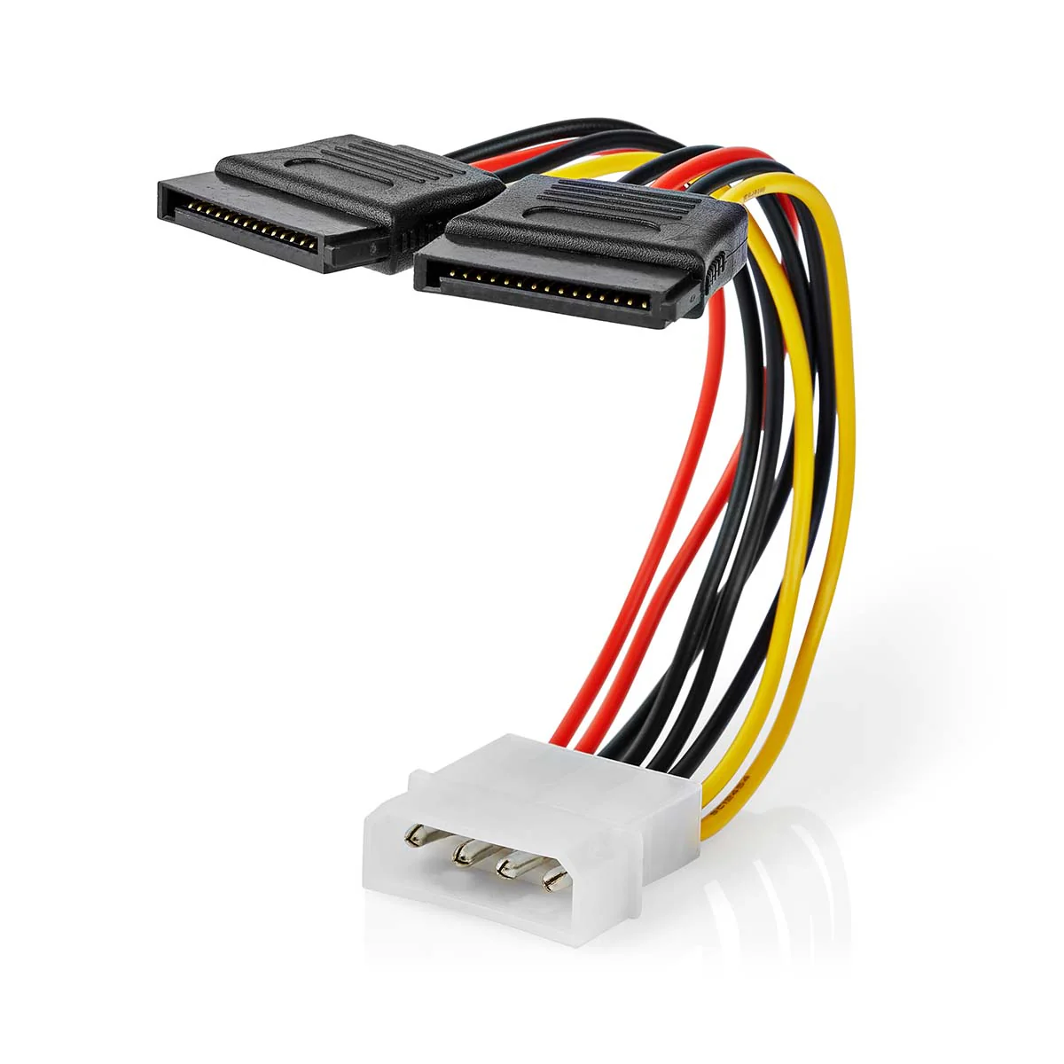 Interne Voedingskabel Molex Male - 2x SATA 15-Pins Female - Verguld - Image 5