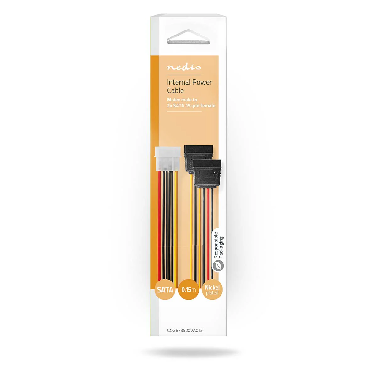 Interne Voedingskabel Molex Male - 2x SATA 15-Pins Female - Verguld - Image 6