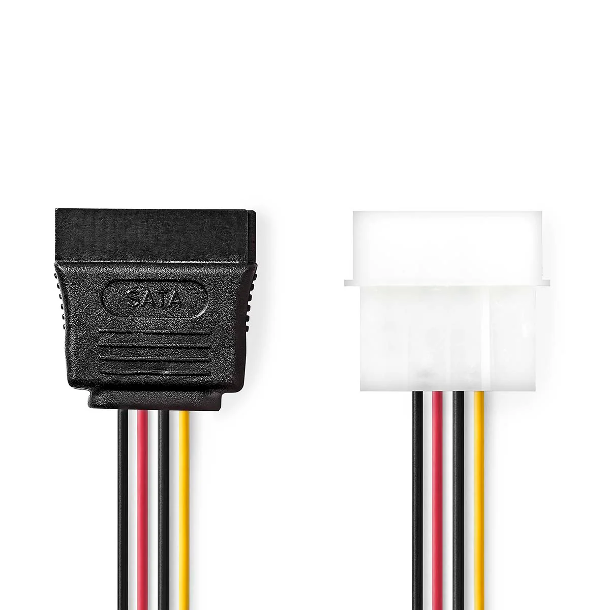 Interne Voedingskabel Molex Male - SATA 15-Pins Female - Verguld