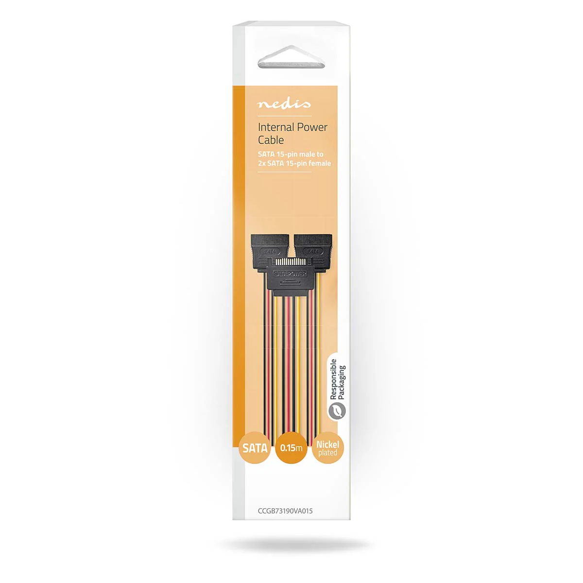 Interne Voedingskabel SATA 15-Pins Male - 2x SATA 15-Pins Female - Verguld - Image 3