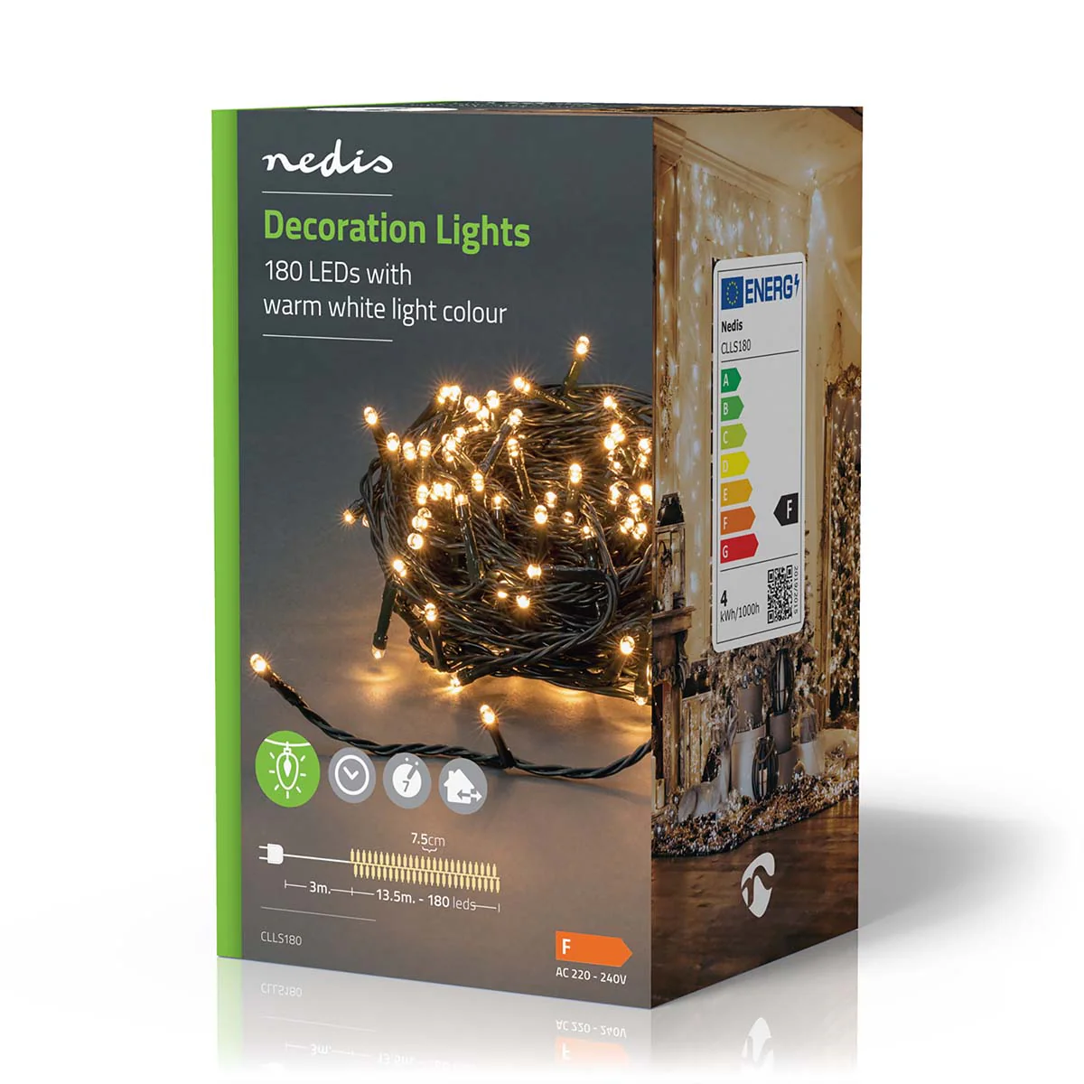 Kerstverlichting Koord - 180 LED's - Warm Wit - Image 11