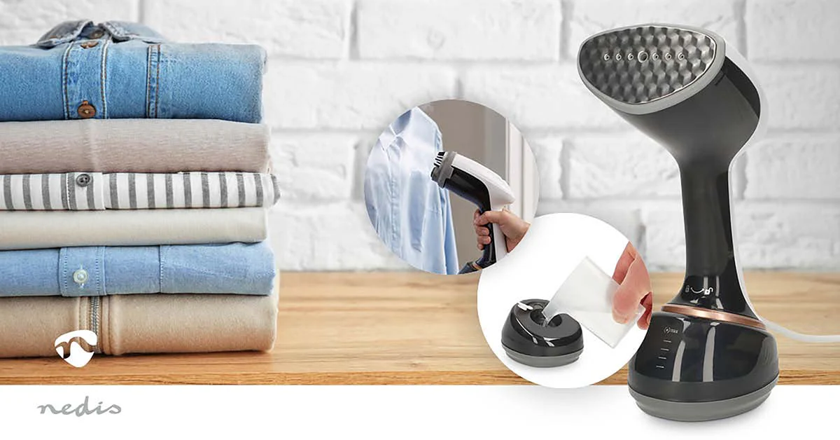 Nedis HHGS500 - Handheld kledingstomer - Compacte en krachtige kledingstomer voor op reis en thuis - 1700 W - 370 ml - Zwart/Wit - Image 15