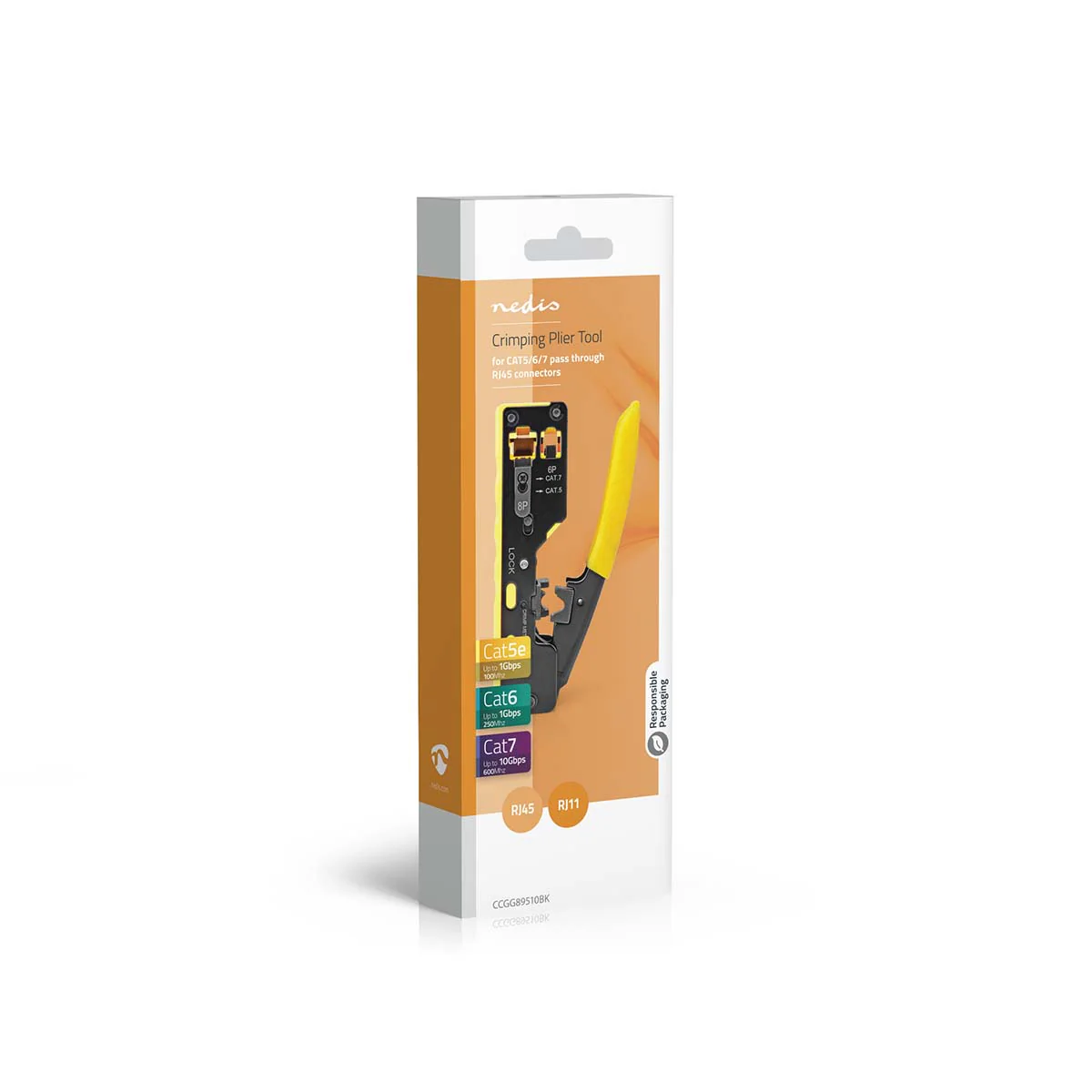 Krimptang CAT5 / CAT5e / CAT6 / CAT6a / CAT7 / RJ12 / RJ45 - Snijden / Strippen / Tang - Rubberen / Staal - Image 10