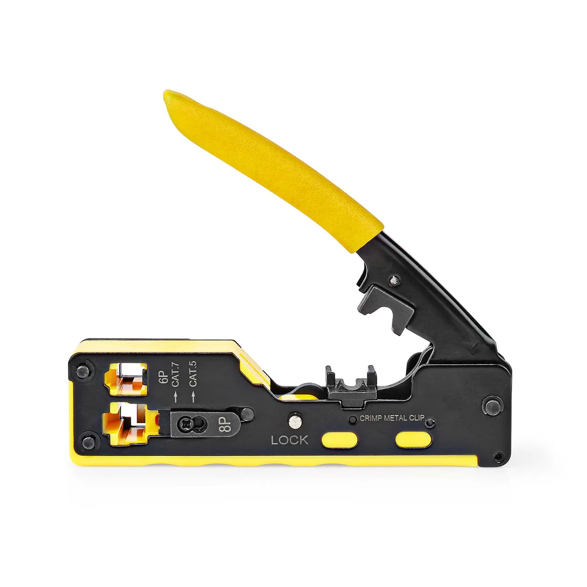 Krimptang CAT5 / CAT5e / CAT6 / CAT6a / CAT7 / RJ12 / RJ45 - Snijden / Strippen / Tang - Rubberen / Staal - Image 3