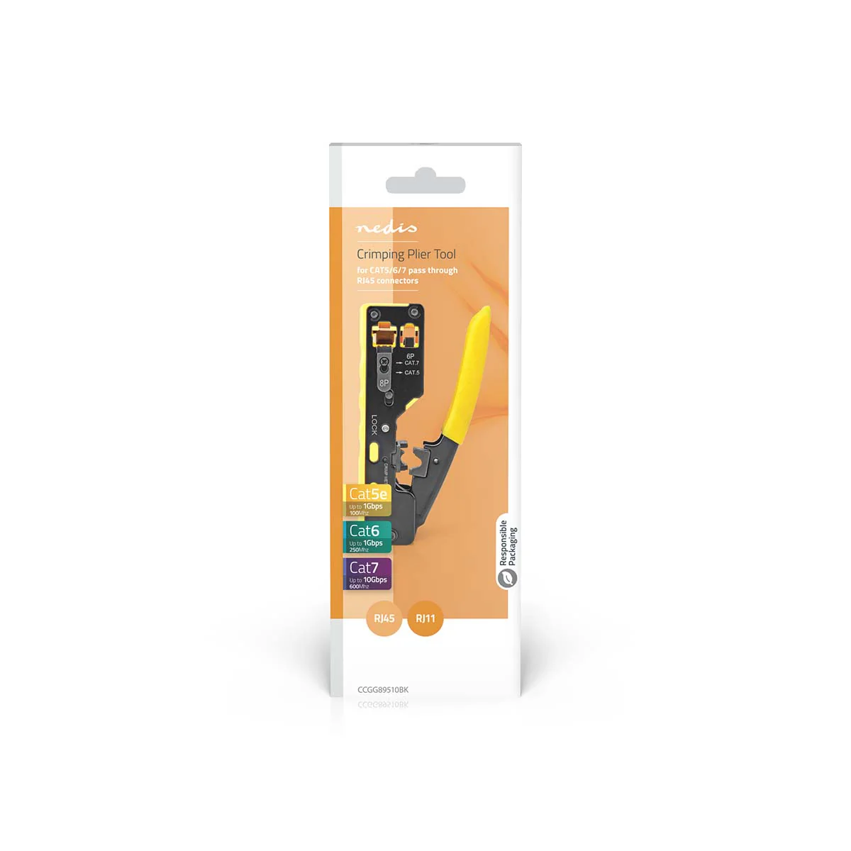Krimptang CAT5 / CAT5e / CAT6 / CAT6a / CAT7 / RJ12 / RJ45 - Snijden / Strippen / Tang - Rubberen / Staal - Image 8