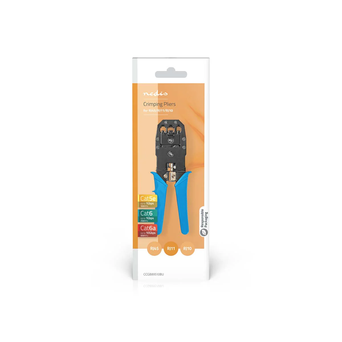 Krimptang CAT5 / CAT5e / CAT6 / CAT6a / RJ10 / RJ11 - Snijden / Strippen / Tang - ABS / Staal - Image 6