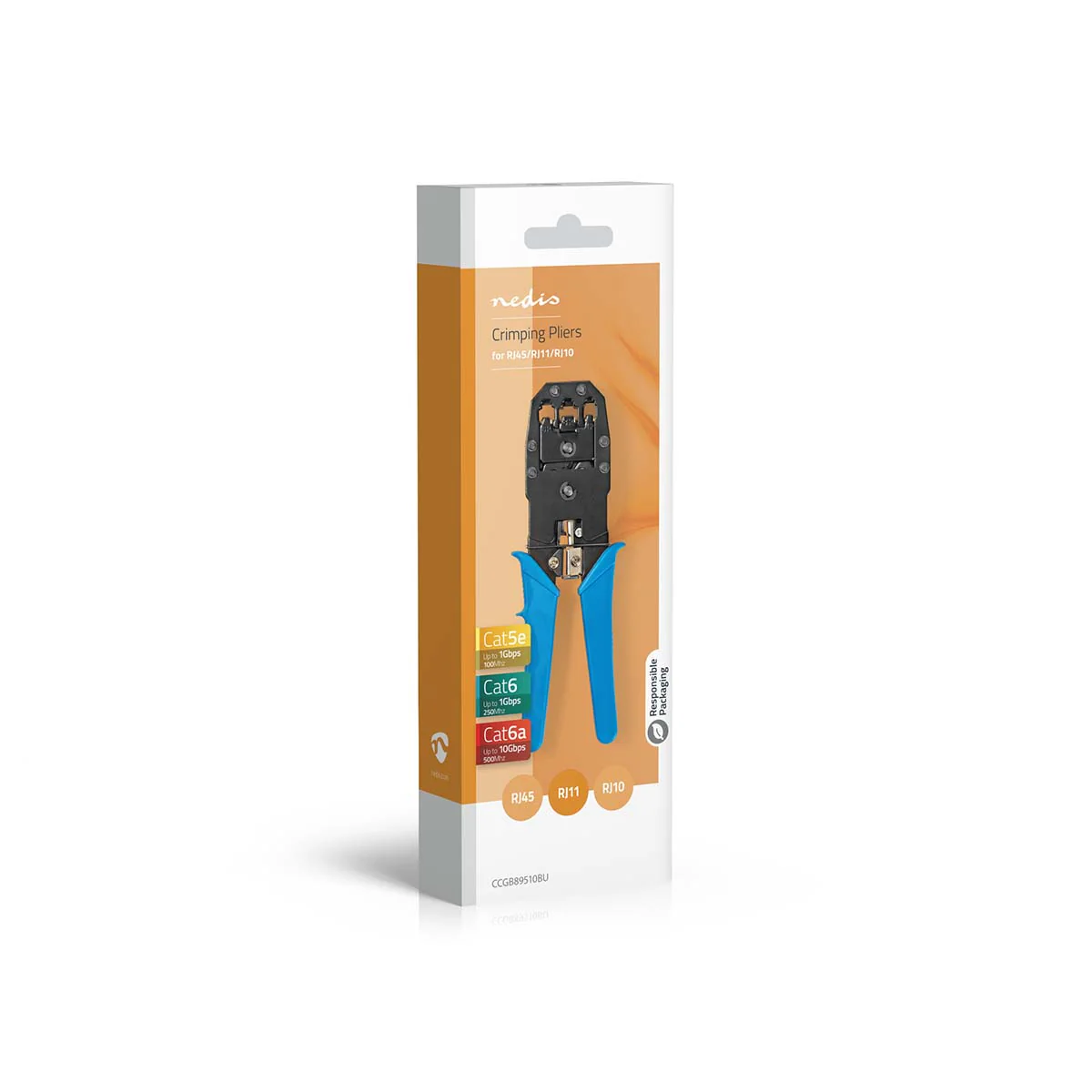 Krimptang CAT5 / CAT5e / CAT6 / CAT6a / RJ10 / RJ11 - Snijden / Strippen / Tang - ABS / Staal - Image 8