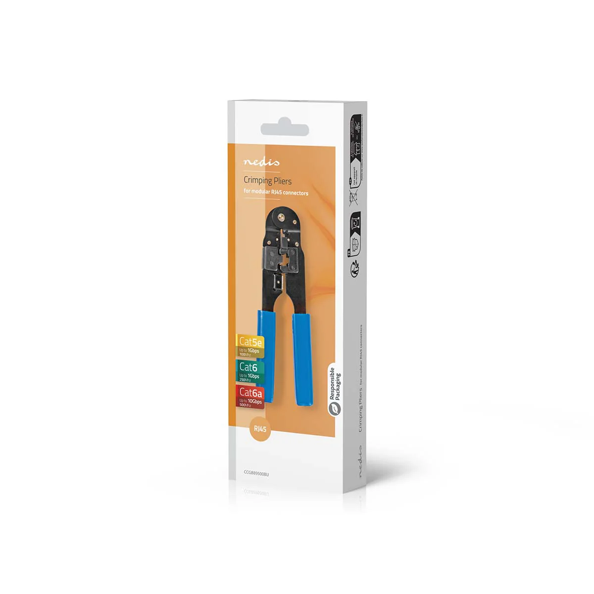 Krimptang CAT5e / CAT6 / CAT6a - Snijden / Strippen / Tang - ABS / Staal - Image 3