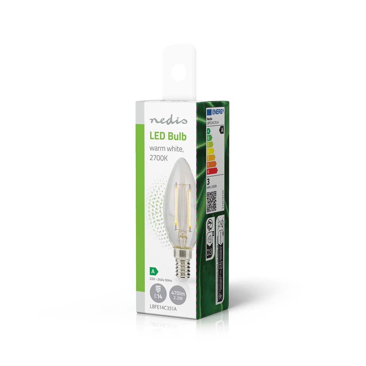 LED-Filamentlamp E14 Kaars - 2.2W - 470 lm - Image 4