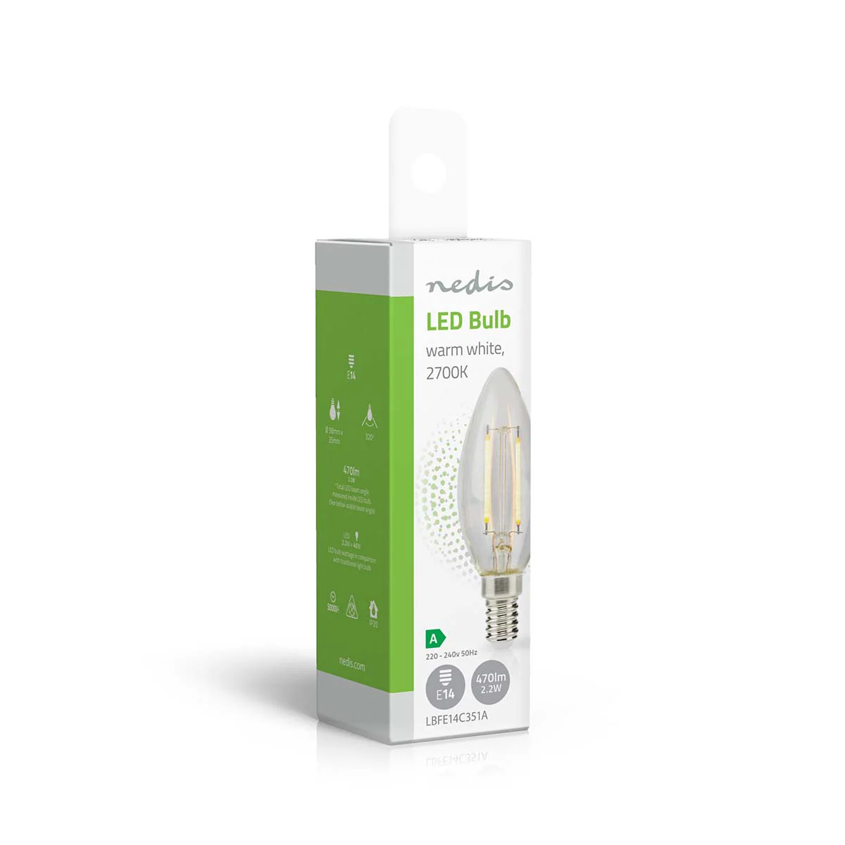 LED-Filamentlamp E14 Kaars - 2.2W - 470 lm - Image 5