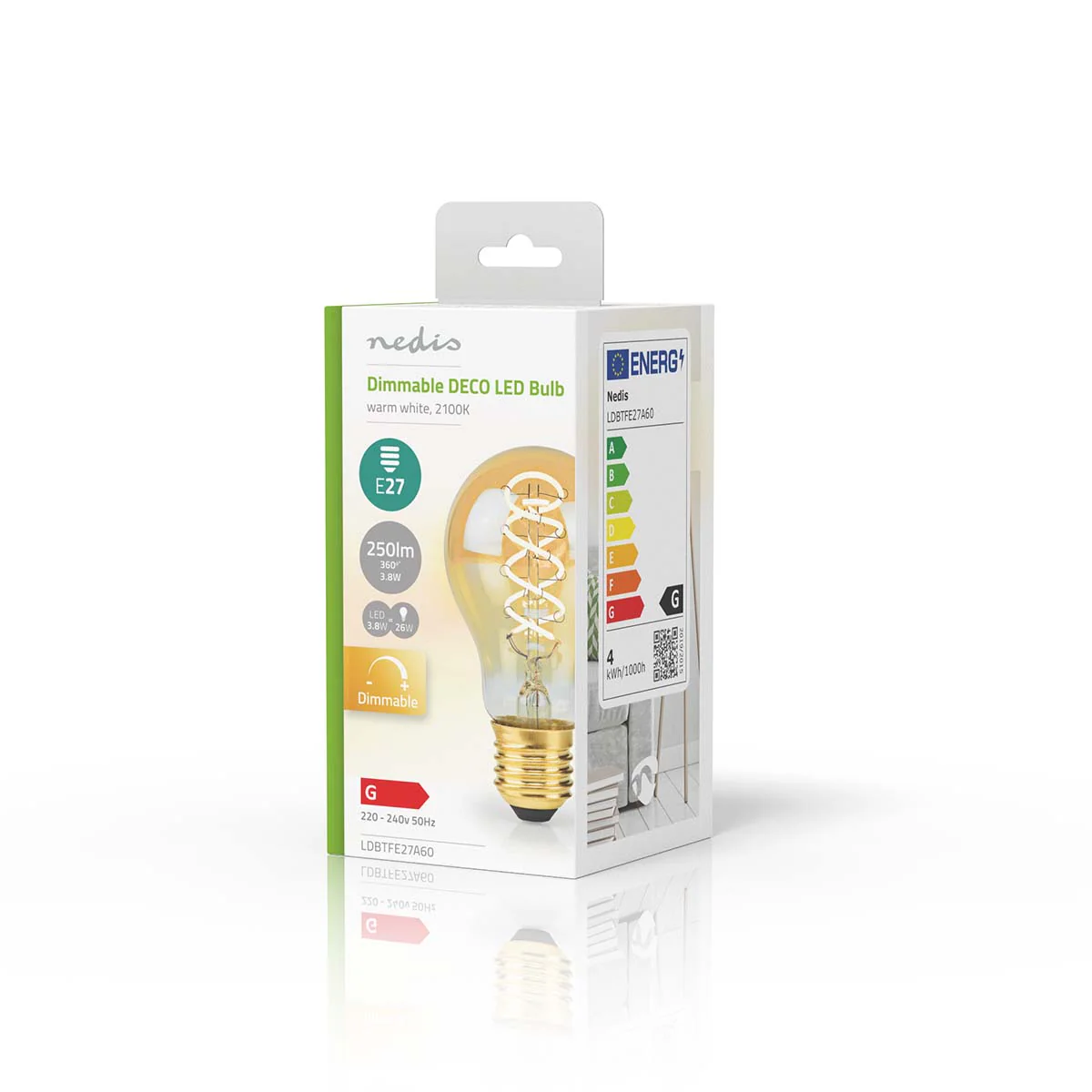LED-Filamentlamp E27 A60 - 3.8W - 250 lm - Image 4