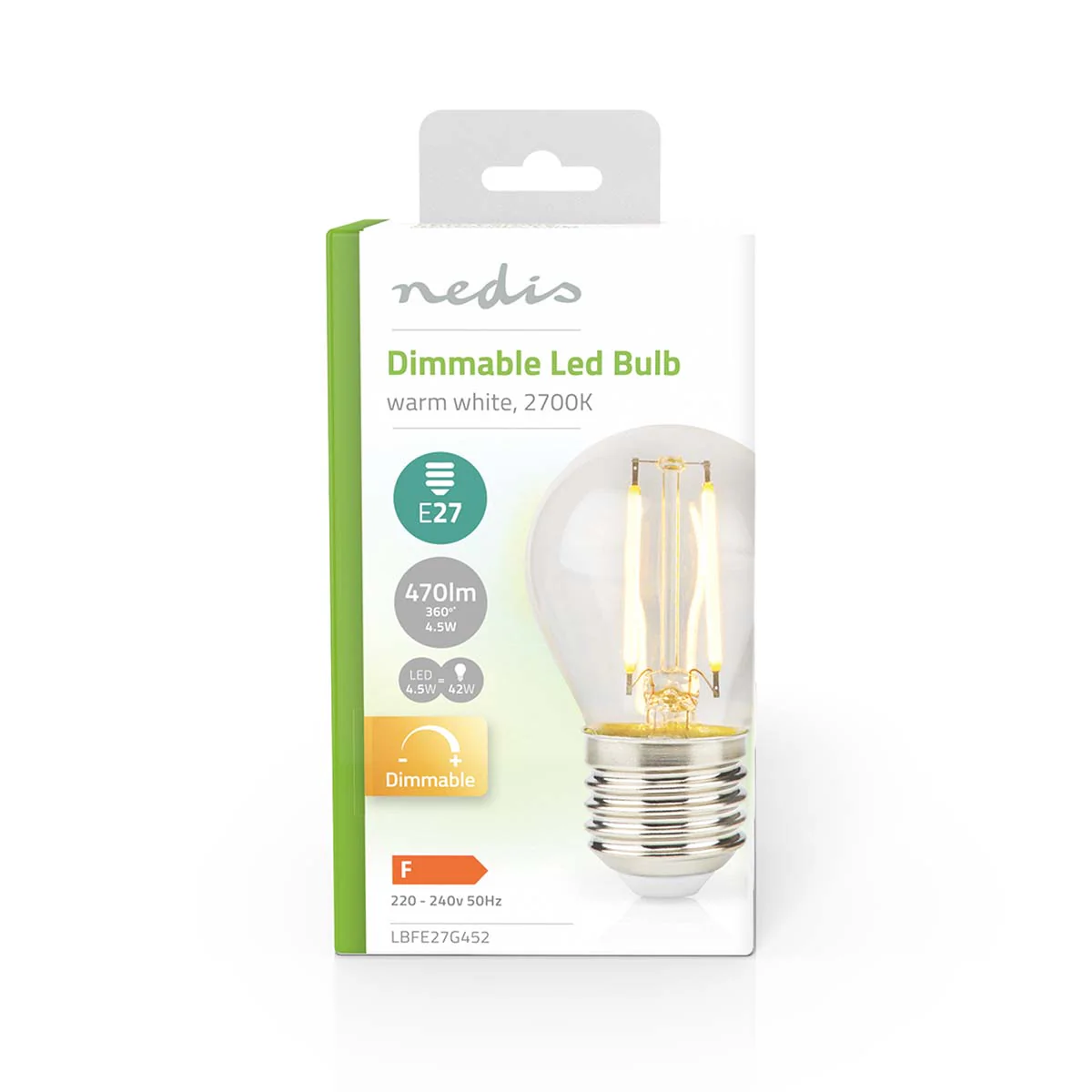 LED-Filamentlamp E27 G45 - 4.5W - 470 lm - Image 3