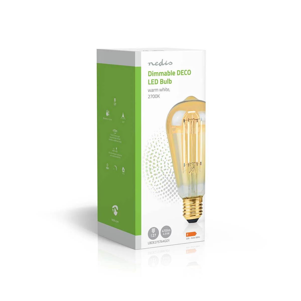 LED-Filamentlamp  E27 ST64 - 4.9W - 470 lm - Image 5