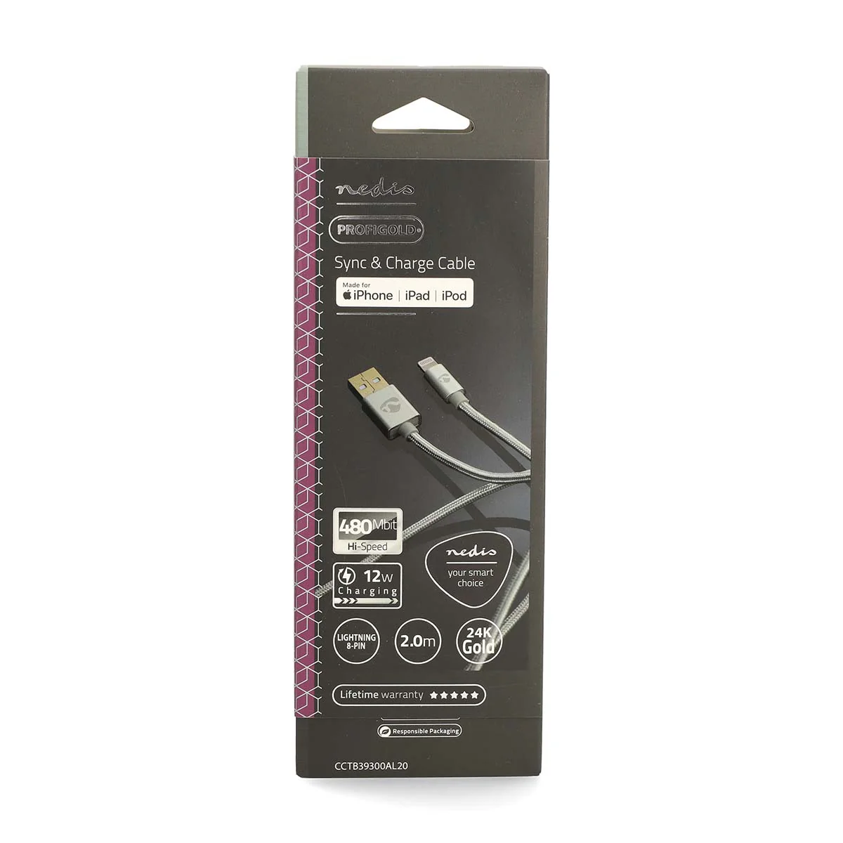Lightning Kabel USB 2.0 - Apple Lightning 8-Pins - USB-A Male - Image 13
