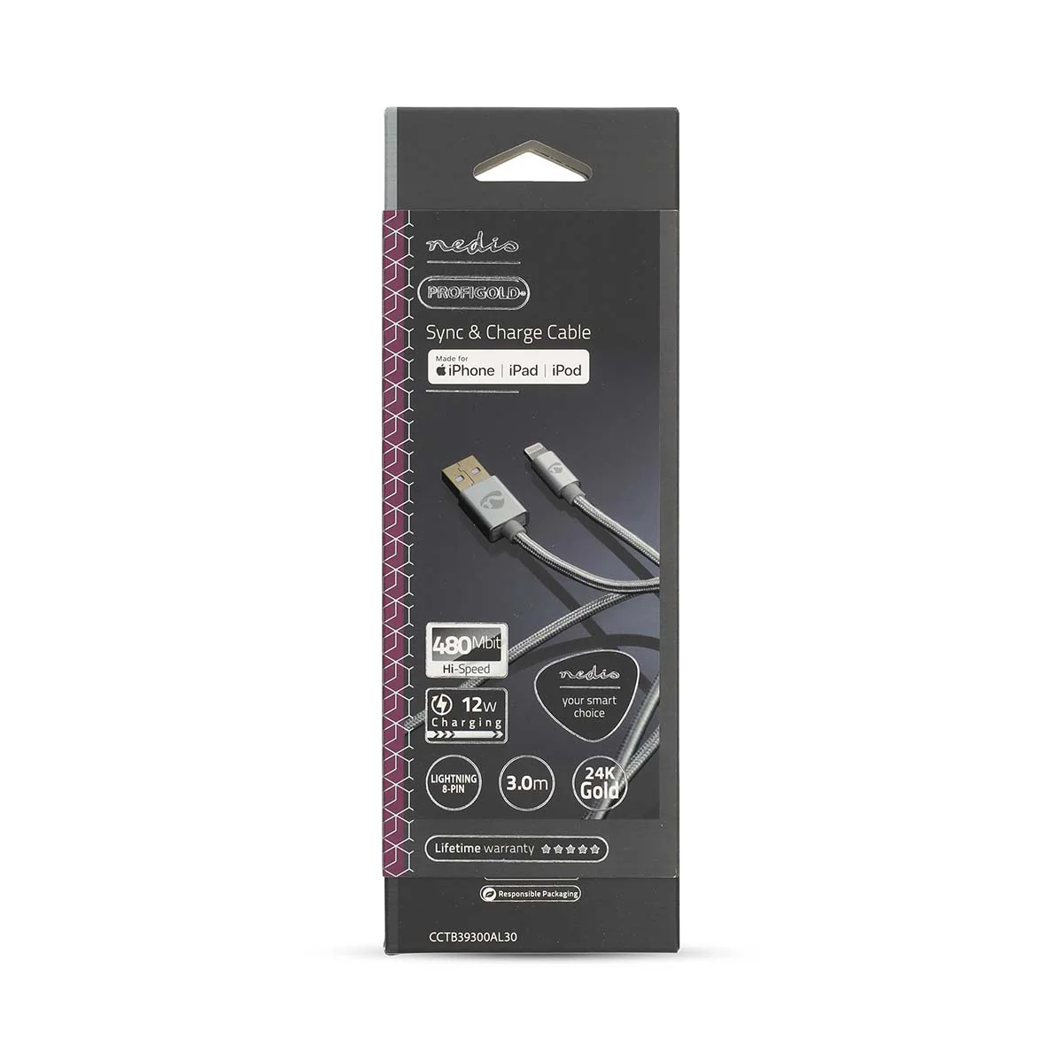 Lightning Kabel USB 2.0 - Apple Lightning 8-Pins - USB-A Male - Image 14