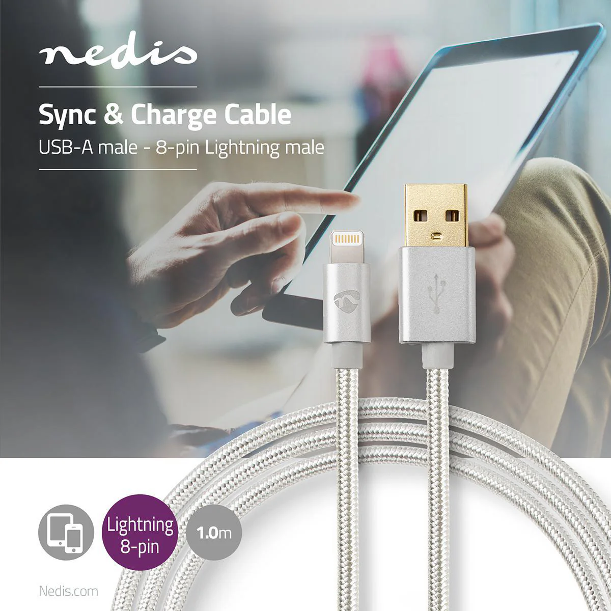 Lightning Kabel USB 2.0 - Apple Lightning 8-Pins - USB-A Male - Image 7