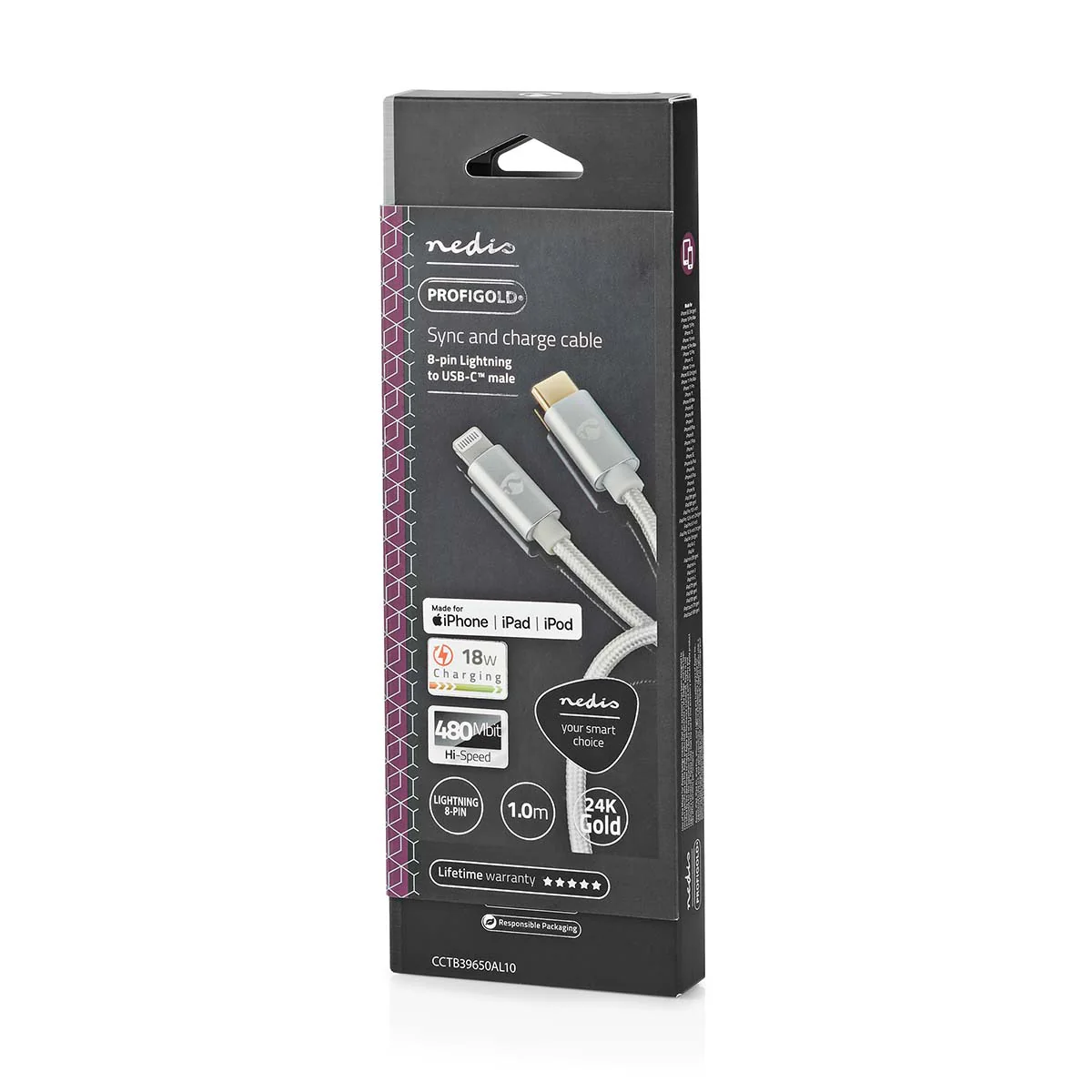Lightning Kabel USB 2.0 - Apple Lightning 8-Pins - USB-C™ Male - Image 8