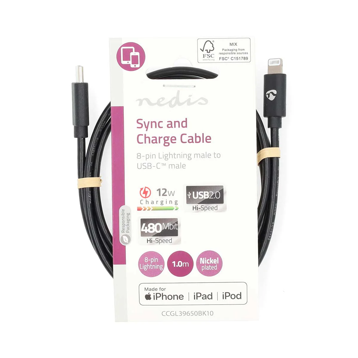 Lightning Kabel USB 2.0 - Apple Lightning 8-Pins - USB-C™ Male - Image 5