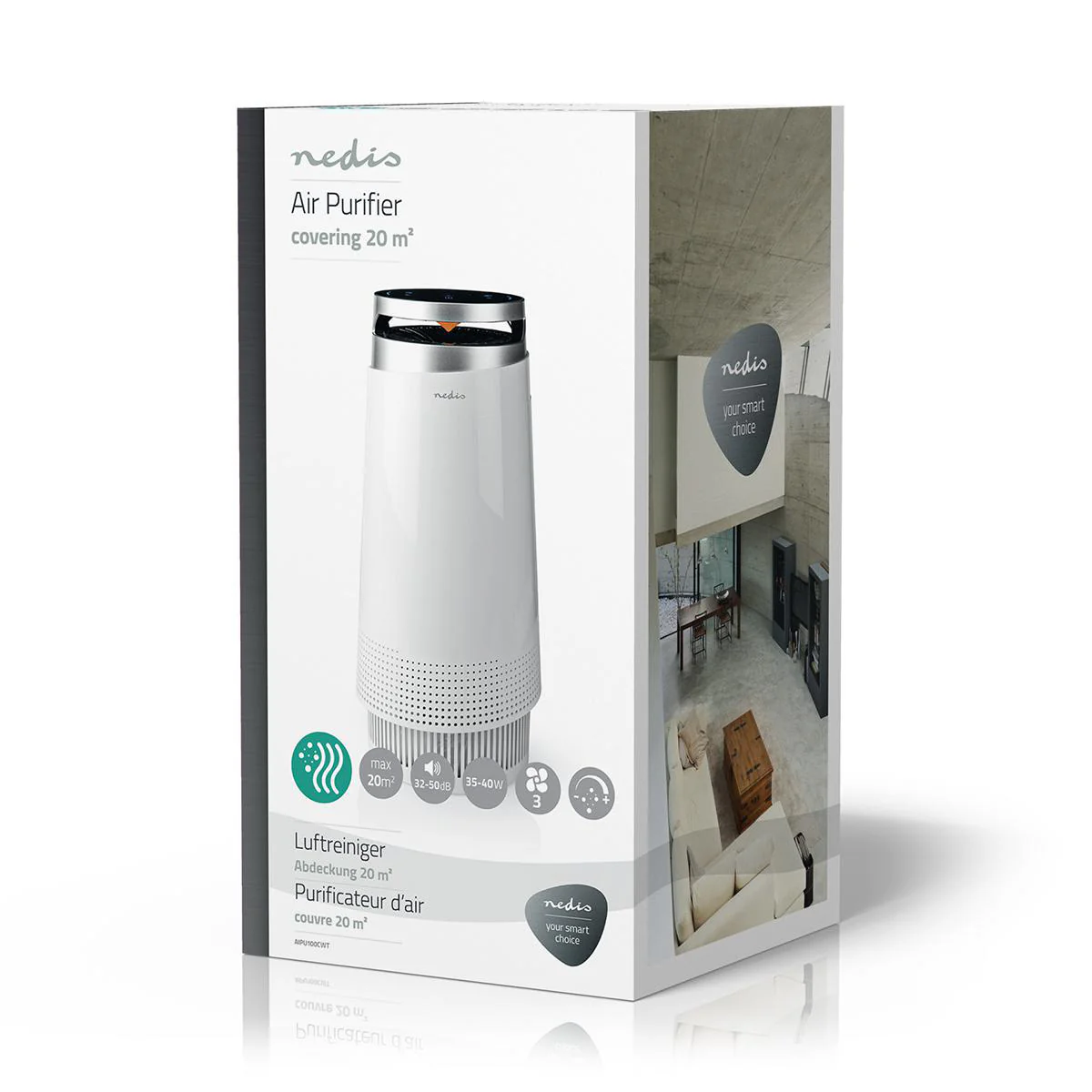 Luchtreiniger Geschikt voor ruimtes tot: 20 m² - Clean Air Delivery Rate (CADR): 130 m³/h - Luchtkwaliteitsindicator - Image 7