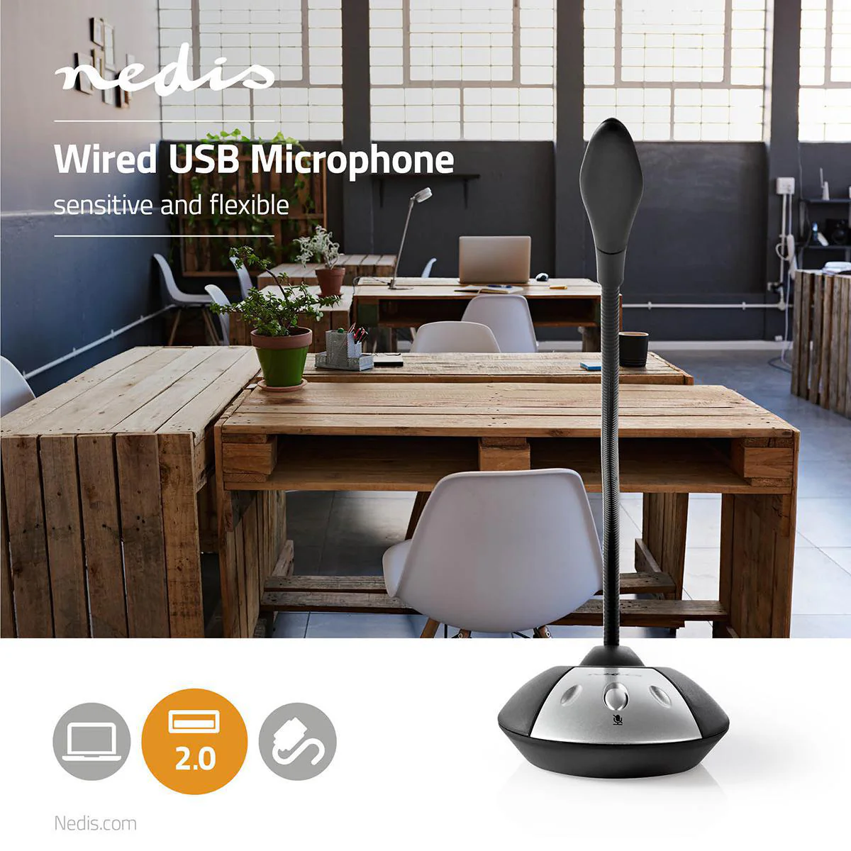 Microfoon Apparaat: Desktop / Notebook - Bedraad - USB-A Male - Image 10