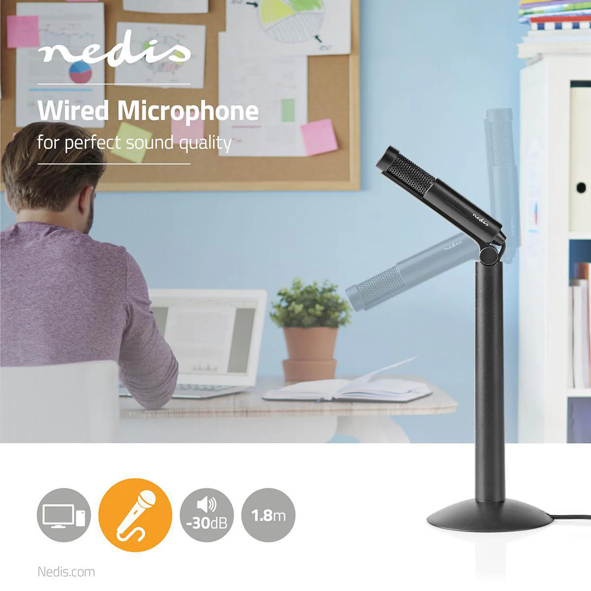 Microfoon Apparaat: Desktop / Notebook / Smartphone / Tablet - Bedraad - 1x 3.5 mm - Image 4