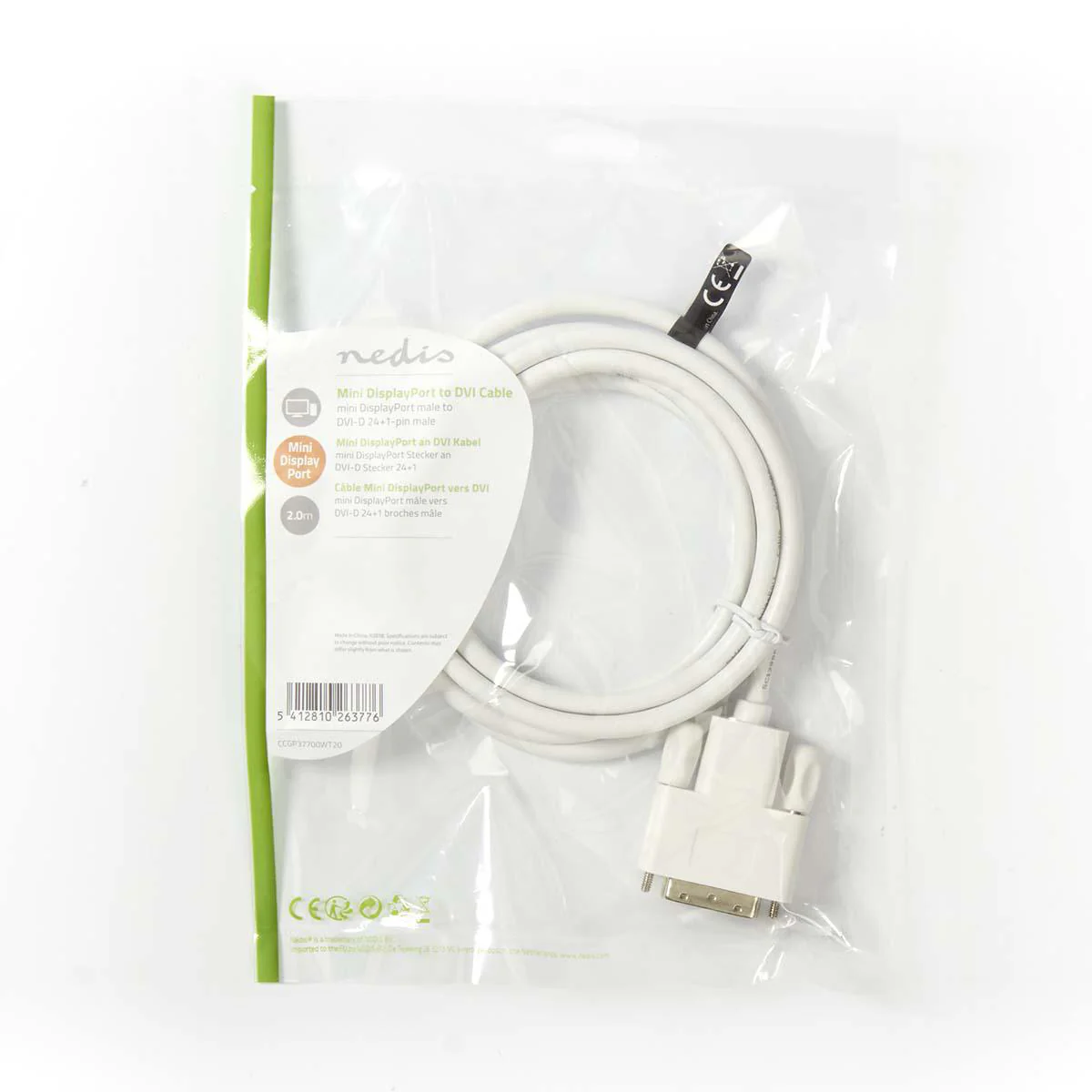 Mini DisplayPort-Kabel DisplayPort 1.2 - Mini-DisplayPort Male - DVI-D 24+1-Pins Male - Image 3
