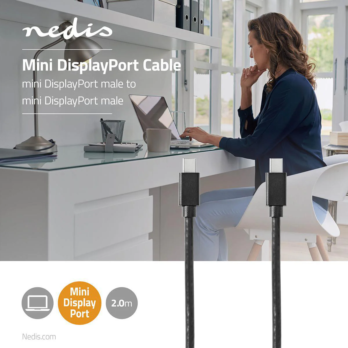 Mini DisplayPort-Kabel DisplayPort 1.4 - Mini-DisplayPort Male - Mini-DisplayPort Male - Image 3