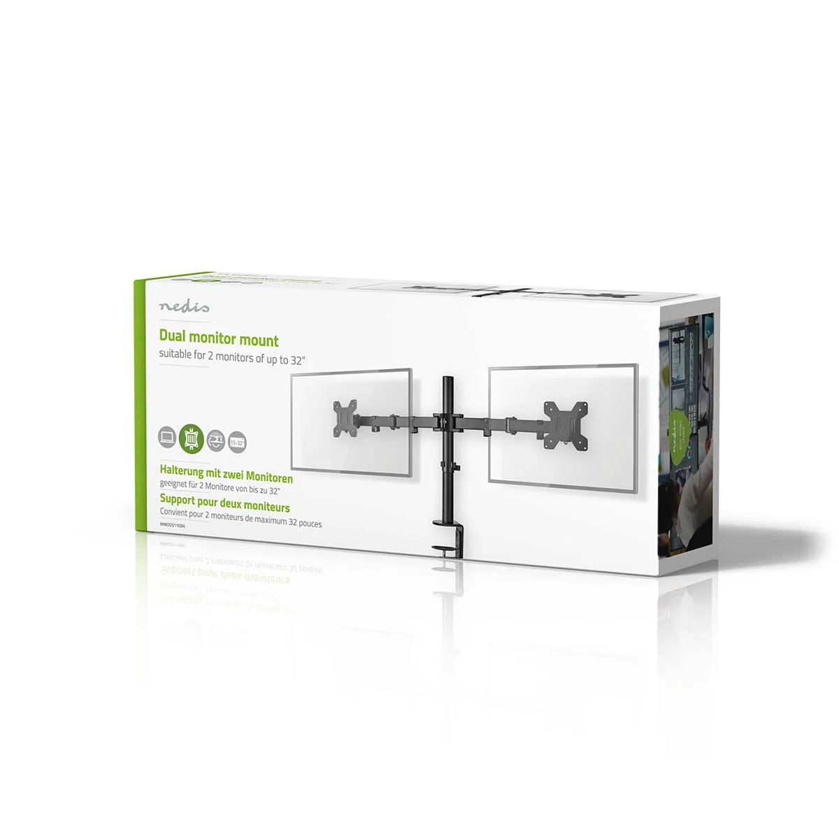 Monitorbeugel voor Bureaus 2 Schermen - 15 - 32" - 75x75 / 100x100 - Image 6