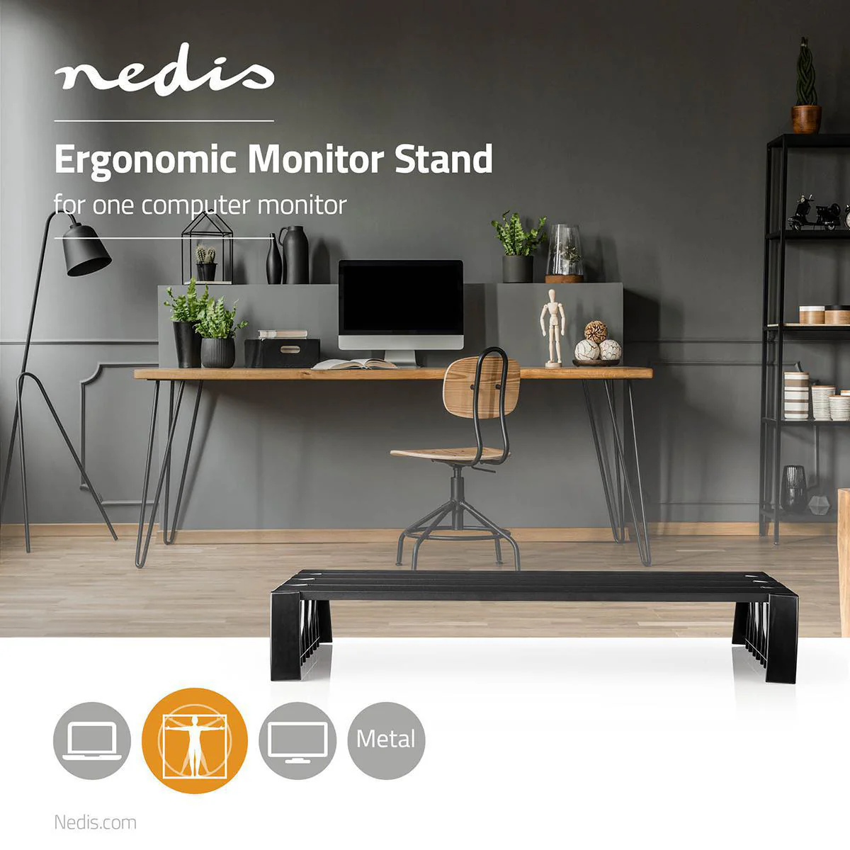 Monitorstandaard Ergonomie: Yes - Maximaal draagvermogen: 16 kg - Universeel - Image 6