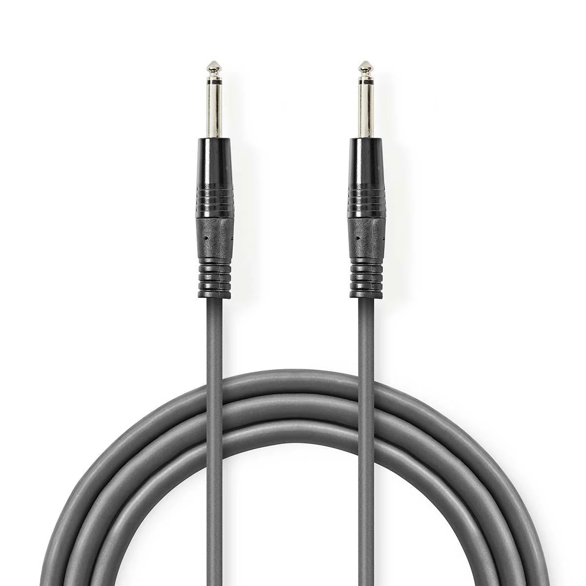 Mono-Audiokabel 6,35 mm Male - 6,35 mm Male - Vernikkeld