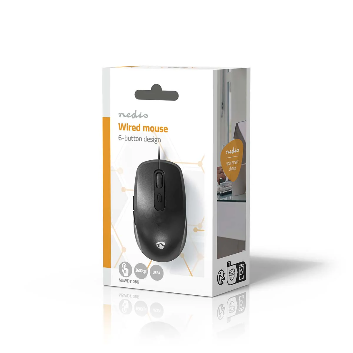 Muis Bedraad - 1200 / 1800 / 2400 / 3600 dpi - Instelbare DPI - Image 6