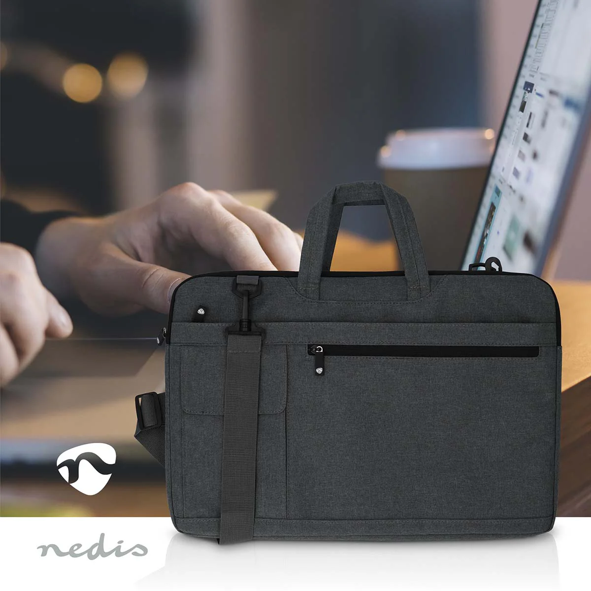 Notebook-Tas 17 - 18" - Draagriem - 8 Compartimenten - Image 5