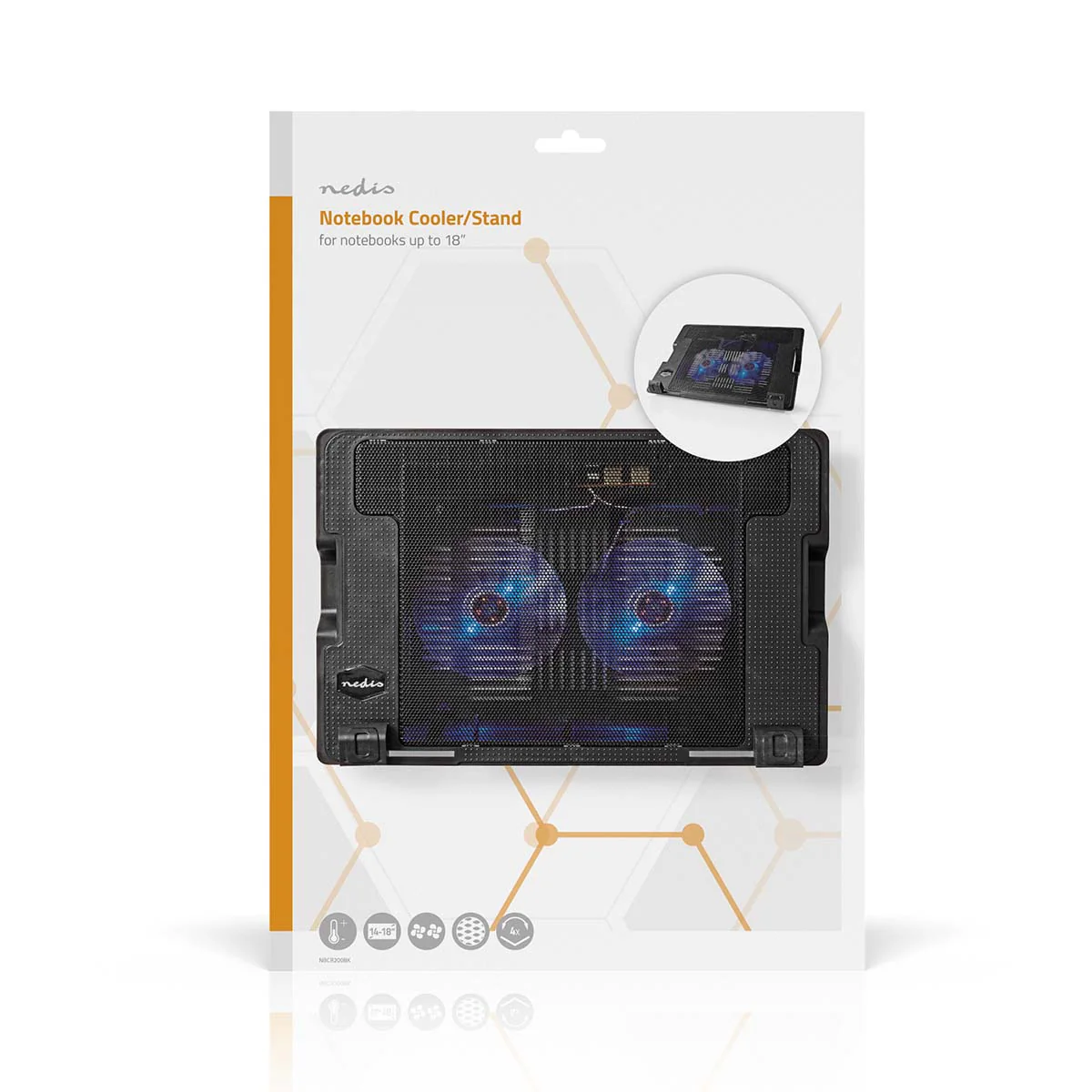 Notebookstandaard Aantal ventilatoren: 2 - USB Gevoed - Aantal standen: 4 - Image 14