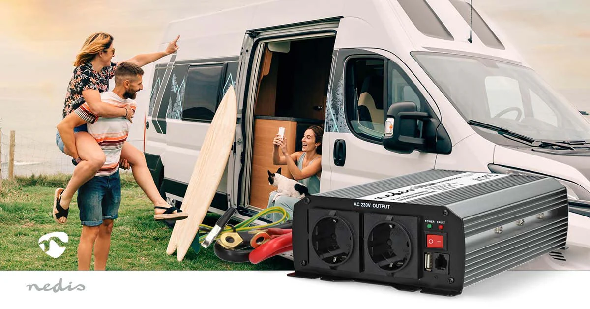 Omvormer Gemodificeerde Sinusgolf Apparaat stroomoutput: Type F (CEE 7/3) / USB-A - 230 V AC 50 Hz - 1000W - Image 13