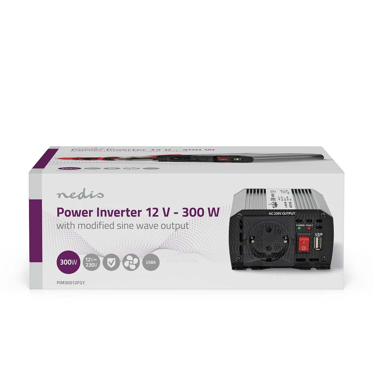 Omvormer Gemodificeerde Sinusgolf Apparaat stroomoutput: Type F (CEE 7/3) / USB-A - 230 V AC 50 Hz - 1000W - Image 15