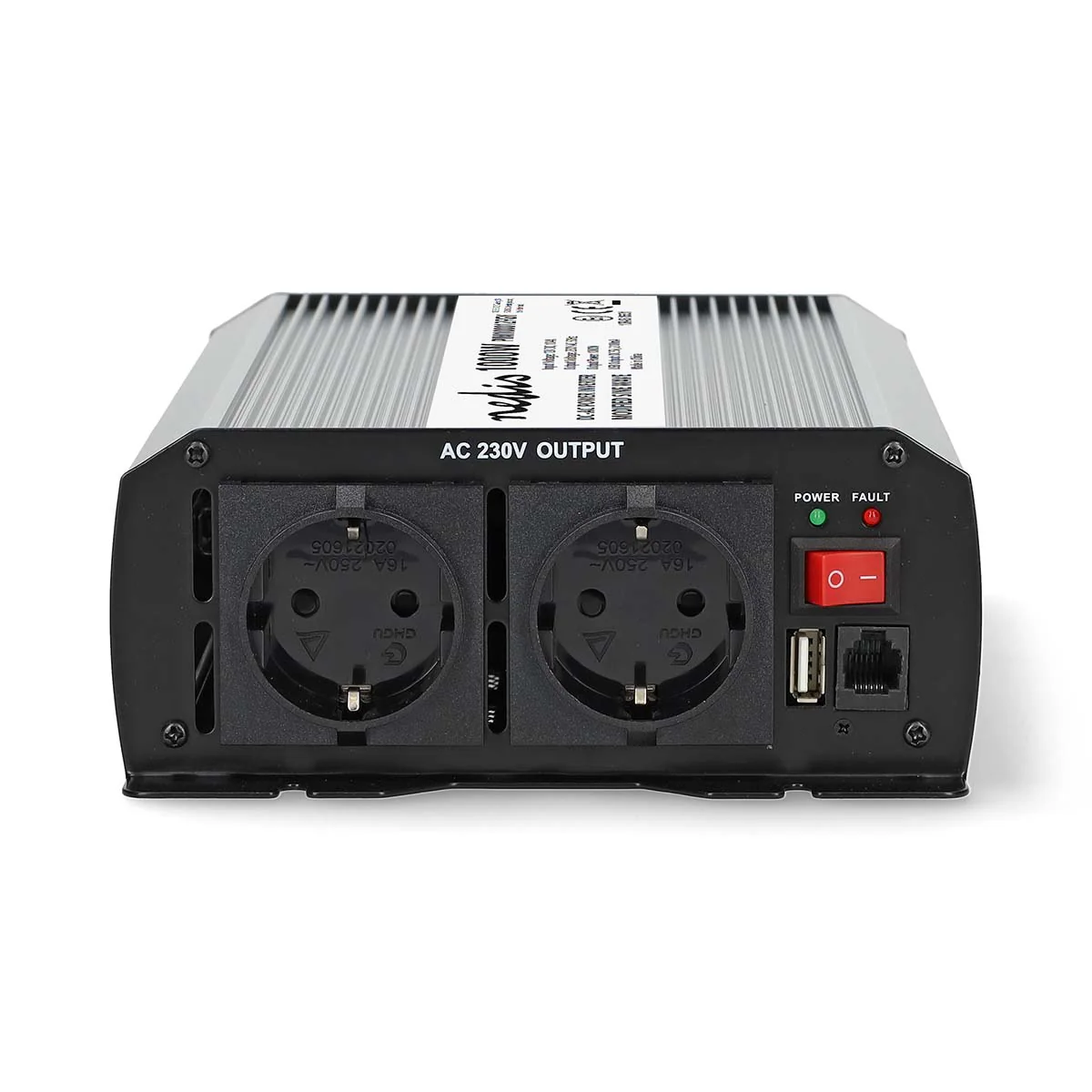 Omvormer Gemodificeerde Sinusgolf Apparaat stroomoutput: Type F (CEE 7/3) / USB-A - 230 V AC 50 Hz - 1000W - Image 3